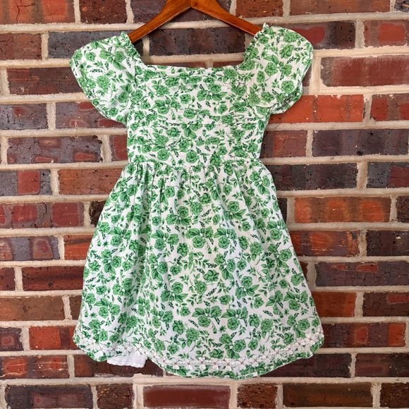 Joie‎ Girls Green Floral Puff Sleeve Dress 8 - Picture 1 of 8